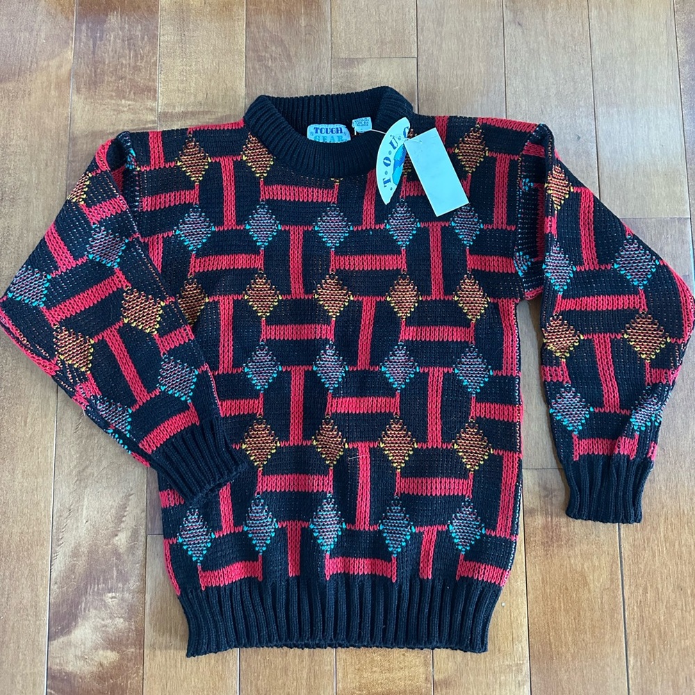 TouchGear Colorful Geometric vintage 90s Sweater
